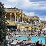 Budpeszt, May 2026; termy (f�rd�) Sz�chenyi, Luk�cs, Mirage Medic Hotel