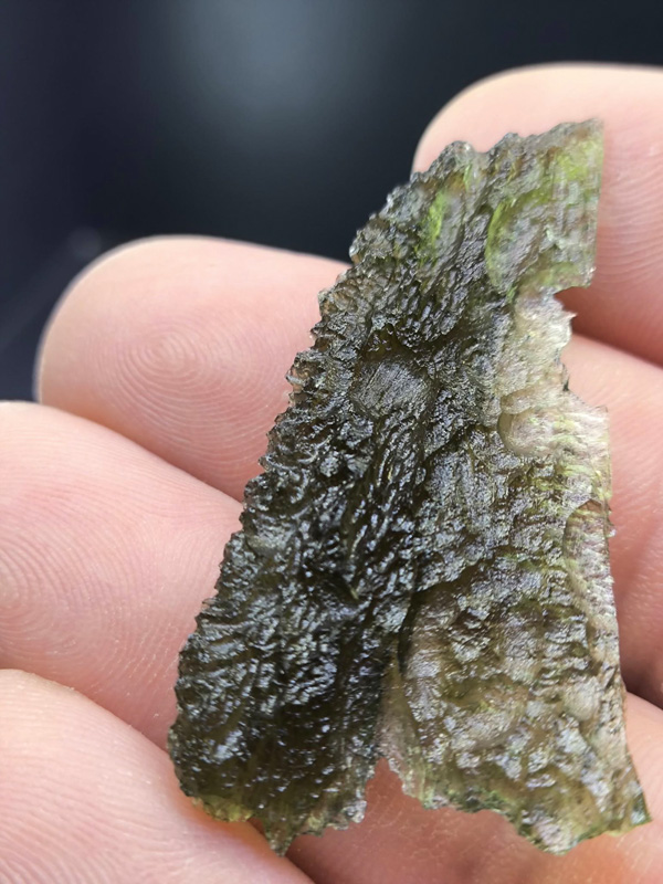 tektite Moldavite (Weltawite; Nesmen las, Czechy)