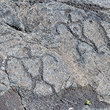 Hawaje; Puuloa Petroglyphs (Big Island, Hawaii Volcanoes National Park, Kahaualeʻa Natural Area Reserve)