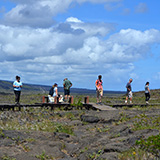 Hawaje; Puuloa Petroglyphs (Big Island, Hawaii Volcanoes National Park, Kahaualeʻa Natural Area Reserve)