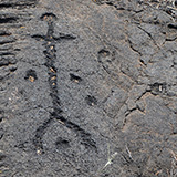 Hawaje; Puuloa Petroglyphs (Big Island, Hawaii Volcanoes National Park, Kahaualeʻa Natural Area Reserve)